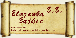 Blaženka Bajkić vizit kartica
